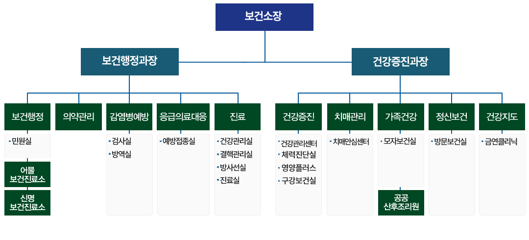 북구보건소 조직도