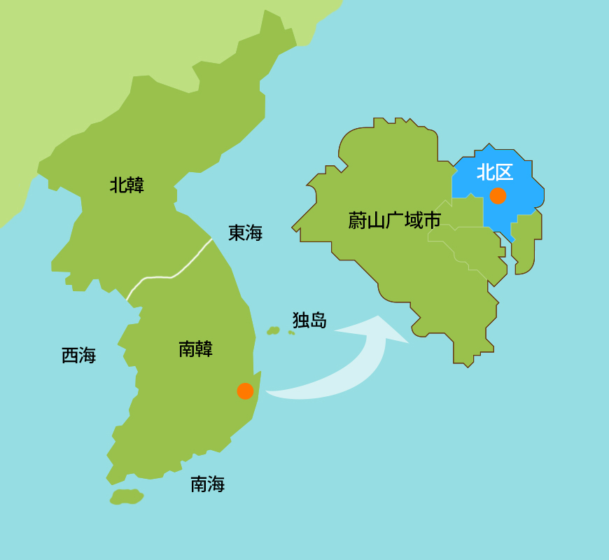 location of ulsan in korea
