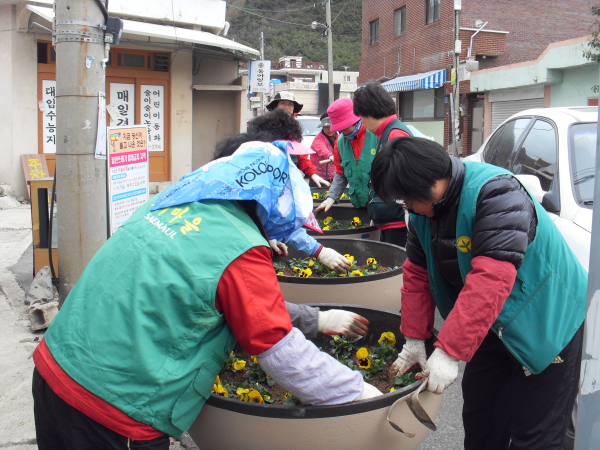 양정동 봄초화류식재 행사(3.22)