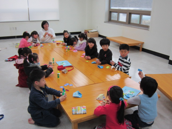중산문화센터 종이접기 수업전경(2012.2기)